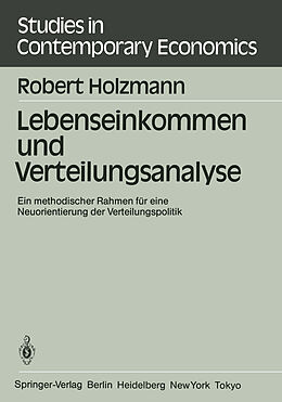 Kartonierter Einband Lebenseinkommen und Verteilungsanalyse von R. Holzmann