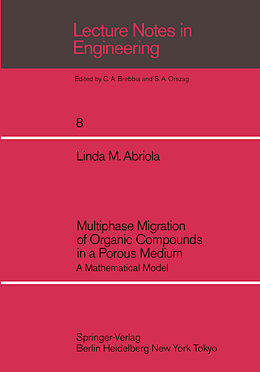 Couverture cartonnée Multiphase Migration of Organic Compounds in a Porous Medium de Linda M. Abriola