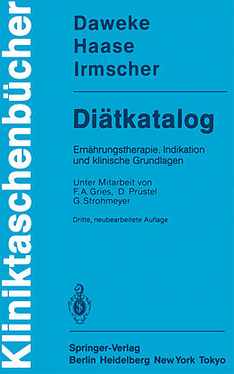 Kartonierter Einband Diätkatalog von H. Daweke, J. Haase, K. Irmscher
