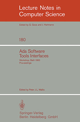 Kartonierter Einband Ada Software Tools Interfaces von 