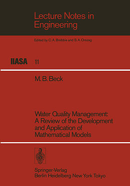 Couverture cartonnée Water Quality Management de M. B. Beck