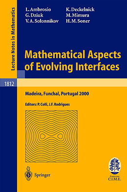 Kartonierter Einband Mathematical Aspects of Evolving Interfaces von Luigi Ambrosio, Gerhard Dziuk, Klaus Deckelnick