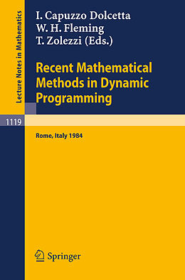 Kartonierter Einband Recent Mathematical Methods in Dynamic Programming von 