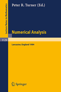 Kartonierter Einband Numerical Analysis, Lancaster 1984 von 