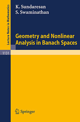 Kartonierter Einband Geometry and Nonlinear Analysis in Banach Spaces von Srinivasa Swaminathan, Kondagunta Sundaresan