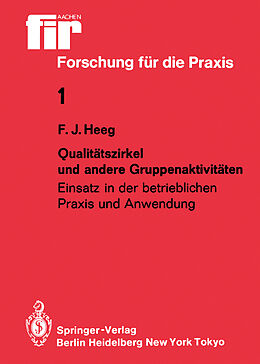 Kartonierter Einband Qualitätszirkel und andere Gruppenaktivitäten von Franz J. Heeg