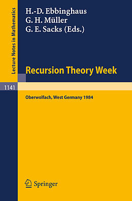 Kartonierter Einband Recursion Theory Week von 
