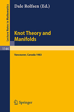Kartonierter Einband Knot Theory and Manifolds von 