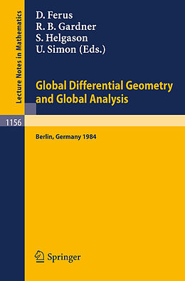 Kartonierter Einband Global Differential Geometry and Global Analysis 1984 von 