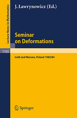 Kartonierter Einband Seminar on Deformations von 