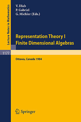 Kartonierter Einband Representation Theory I. Proceedings of the Fourth International Conference on Representations of Algebras, held in Ottawa, Canada, August 16-25, 1984 von 