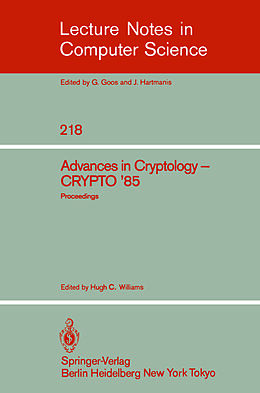 Kartonierter Einband Advances in Cryptology von 