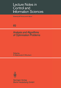 Kartonierter Einband Analysis and Algorithms of Optimization Problems von 