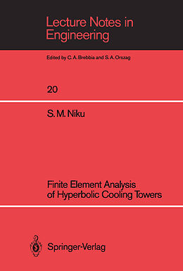Couverture cartonnée Finite Element Analysis of Hyperbolic Cooling Towers de 