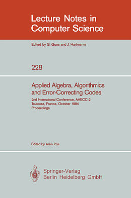 Kartonierter Einband Applied Algebra, Algorithmics and Error-Correcting Codes von 