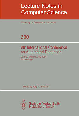 Kartonierter Einband 8th International Conference on Automated Deduction von 