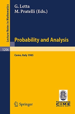 Couverture cartonnée Probability and Analysis de 