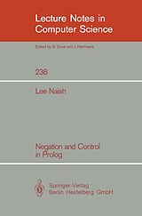 Couverture cartonnée Negation and Control in Prolog de Lee Naish