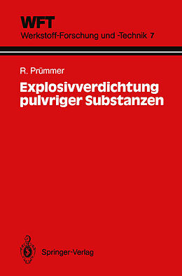 Kartonierter Einband Explosivverdichtung pulvriger Substanzen von Rolf Prümmer