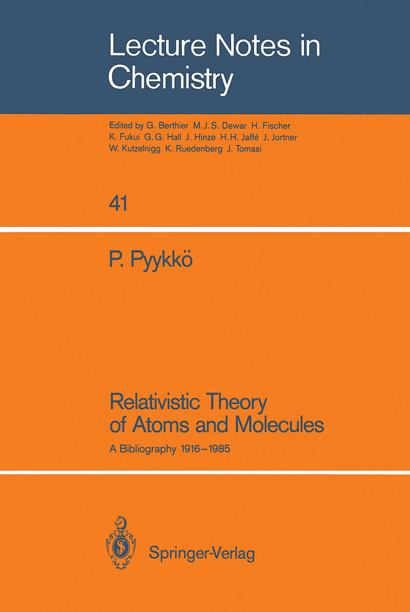 Relativistic Theory of Atoms and Molecules