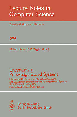 Kartonierter Einband Uncertainty in Knowledge-Based Systems von 