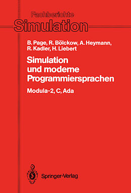 Kartonierter Einband Simulation und moderne Programmiersprachen von Bernd Page, Rolf Bölckow, Andreas Heymann