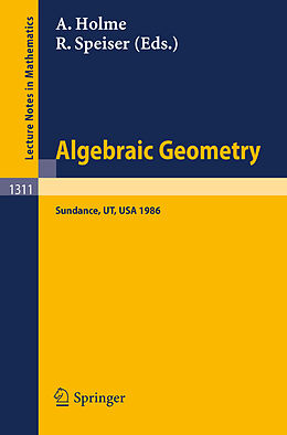 Couverture cartonnée Algebraic Geometry. Sundance 1986 de 
