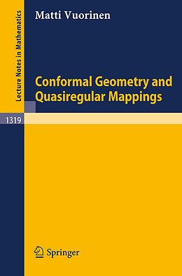 Couverture cartonnée Conformal Geometry and Quasiregular Mappings de Matti Vuorinen