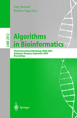 Couverture cartonnée Algorithms in Bioinformatics de 