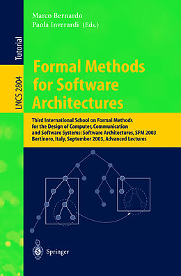 Kartonierter Einband Formal Methods for Software Architectures von 