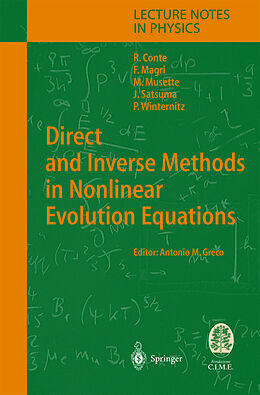 Fester Einband Direct and Inverse Methods in Nonlinear Evolution Equations von Robert M. Conte, Franco Magri, Pavel Winternitz