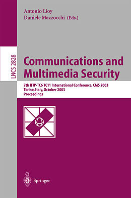 Kartonierter Einband Communications and Multimedia Security. Advanced Techniques for Network and Data Protection von 