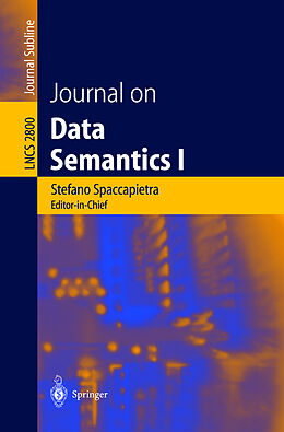 Couverture cartonnée Journal on Data Semantics I de 