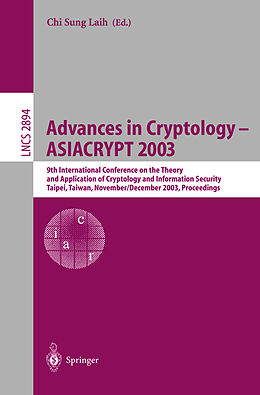 Kartonierter Einband Advances in Cryptology - ASIACRYPT 2003 von 