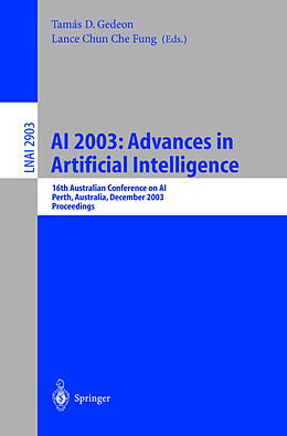 Kartonierter Einband AI 2003: Advances in Artificial Intelligence von 