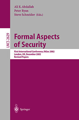 Kartonierter Einband Formal Aspects of Security von 