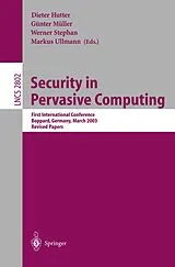 Kartonierter Einband (Kt) Security in Pervasive Computing von