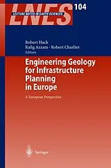 Fester Einband Engineering Geology for Infrastructure Planning in Europe von