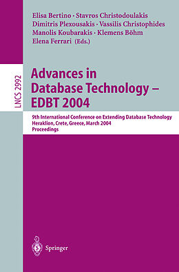Couverture cartonnée Advances in Database Technology - EDBT 2004 de 