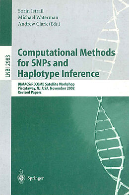 Couverture cartonnée Computational Methods for SNPs and Haplotype Inference de 