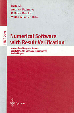 Kartonierter Einband Numerical Software with Result Verification von 