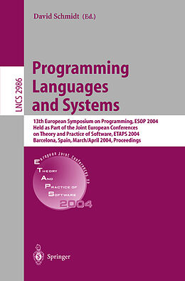 Couverture cartonnée Programming Languages and Systems de 