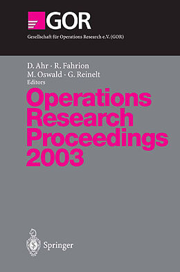 Kartonierter Einband Operations Research Proceedings 2003 von 