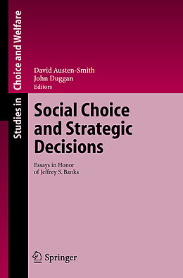 Livre Relié Social Choice and Strategic Decisions de 