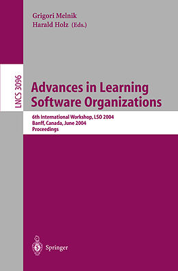 Kartonierter Einband Advances in Learning Software Organizations von 