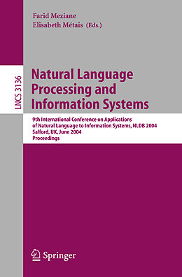 Kartonierter Einband Natural Language Processing and Information Systems von 