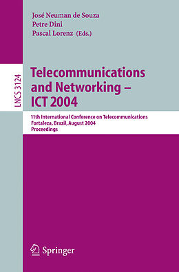 Couverture cartonnée Telecommunications and Networking   ICT 2004 de 