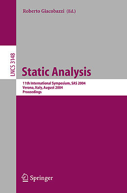 Couverture cartonnée Static Analysis de 