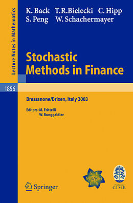 Couverture cartonnée Stochastic Methods in Finance de Kerry Back, Tomasz R. Bielecki, Christian Hipp