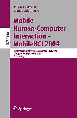 Kartonierter Einband Mobile Human-Computer Interaction - Mobile HCI 2004 von 